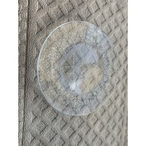 1997 Neiman Marcus Christmas Clear Glass Plate 90th Anniversary Holiday Tree VTG